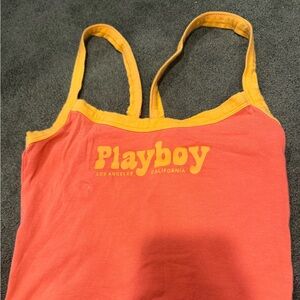 PLAYBOY Orange and Yellow Camisole with Logo